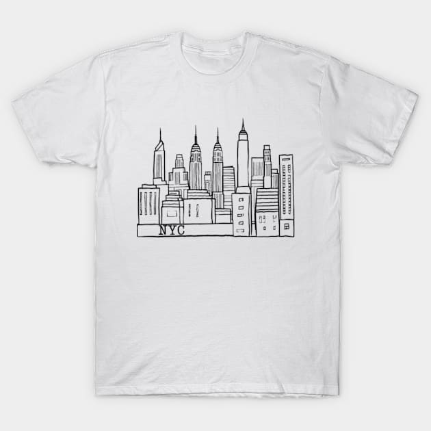 nyc doodle art 2024 pt5 T-Shirt by cloudviewv2